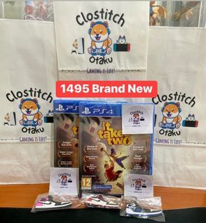 It takes two PS4, PS5 ( free upgrade ) ( brand new ) with free keychain & sticker.
