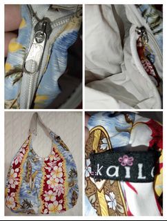Kaila Tote Bag Beach Bag Shoulder Bag Handbag for Women Flower Design Fabric
