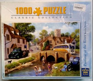 King Jigsaw Puzzle- Pastime at the River by Kevin Walsh