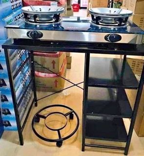 Kitchen Gas Stove Rack Stand with LPG Roller Gas Range Stand