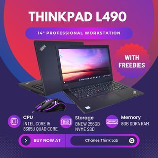 Lenovo Thinkpad L490 i5 8th Gen CPU 256GB SSD 8GB Freelancer School Work from Home Online Class Business Laptop PRELOVED