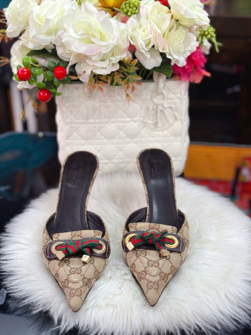 Lightly Used Authentic Gucci Sandals Women s Fashion Footwear Heels on Carousell