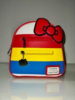 Loungefly Hello Kitty 45th Anniversary Stripes Convertible Mini Backpack