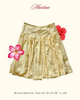 MASTINA Ivory Cream Pleated Skirt | Midi | Ruffle | Beaded | Sequence | Boho | Summer | Coquette | Vintage | Retro | Fairycore | Coattagecore