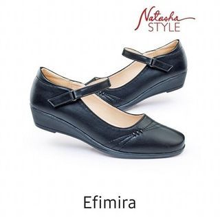 Natasha Ladies' Comfortable Black School Shoes Office Shoes (Efimira)