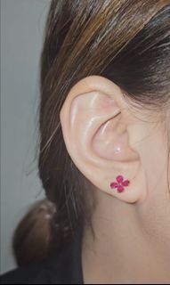 Natural Ruby Earring
