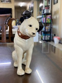 nipper rca victor dog ceramic 6.5 Inches (16cm) vintage Japan Super Rare Logo Dog in RCA VINYL PLAKA Good for diplay with your LP collections