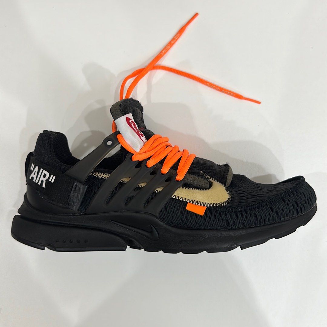 Off white presto black orange laces hot sale