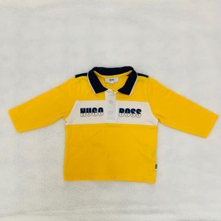Original Hugo Boss yellow long sleeves polo for baby boy / size 12 months
