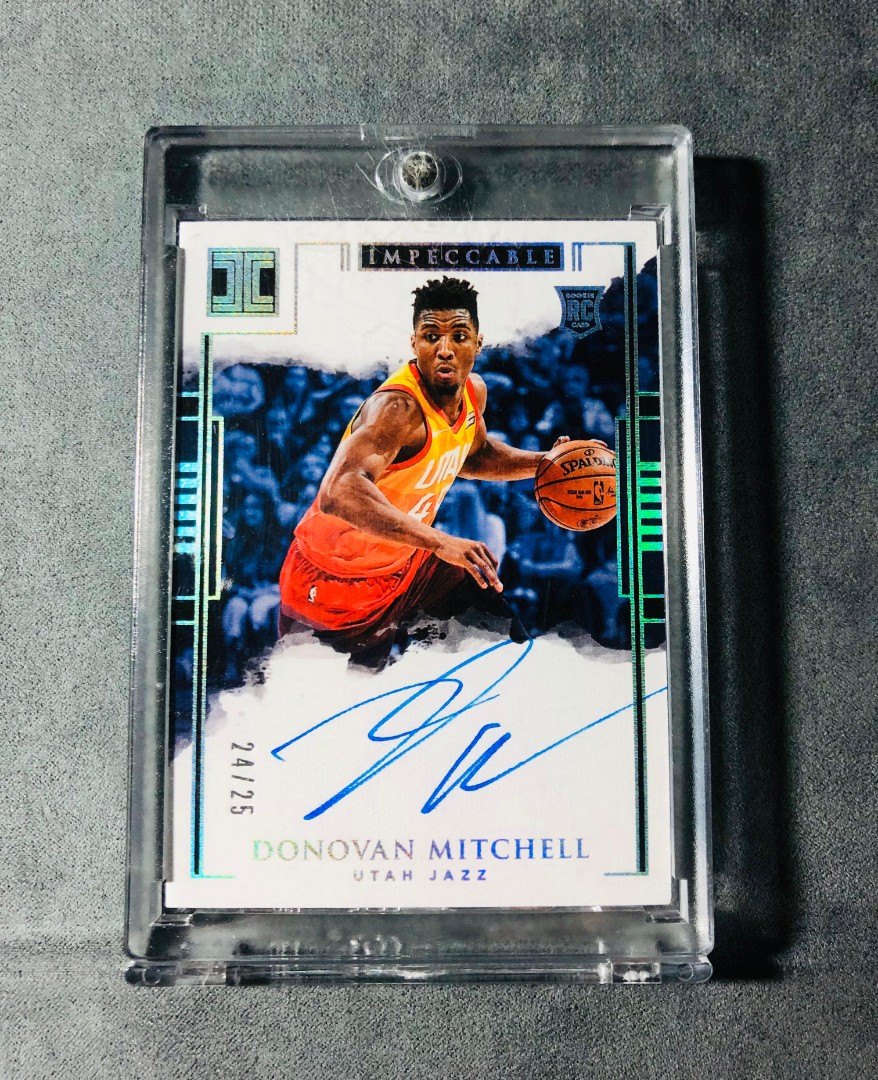 Panini 2017-18 impeccable Donovan Mitchell rc auto, 興趣及遊戲 