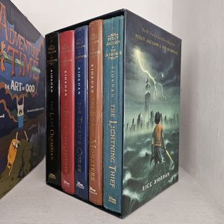 Percy Jackson and the Olympians Boxed set First Edition cover PJO 1st Ed. Hardbound HB (Lightning Thief, Sea of Monsters, Titan's Curse, Battle of the Labyrinth, and The Last Olympian)
