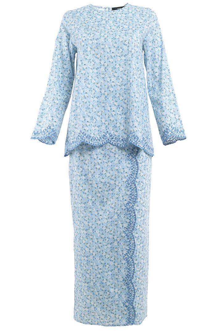 Poplook COTTON Merak Kurung Kedah, Women's Fashion, Muslimah Fashion ...