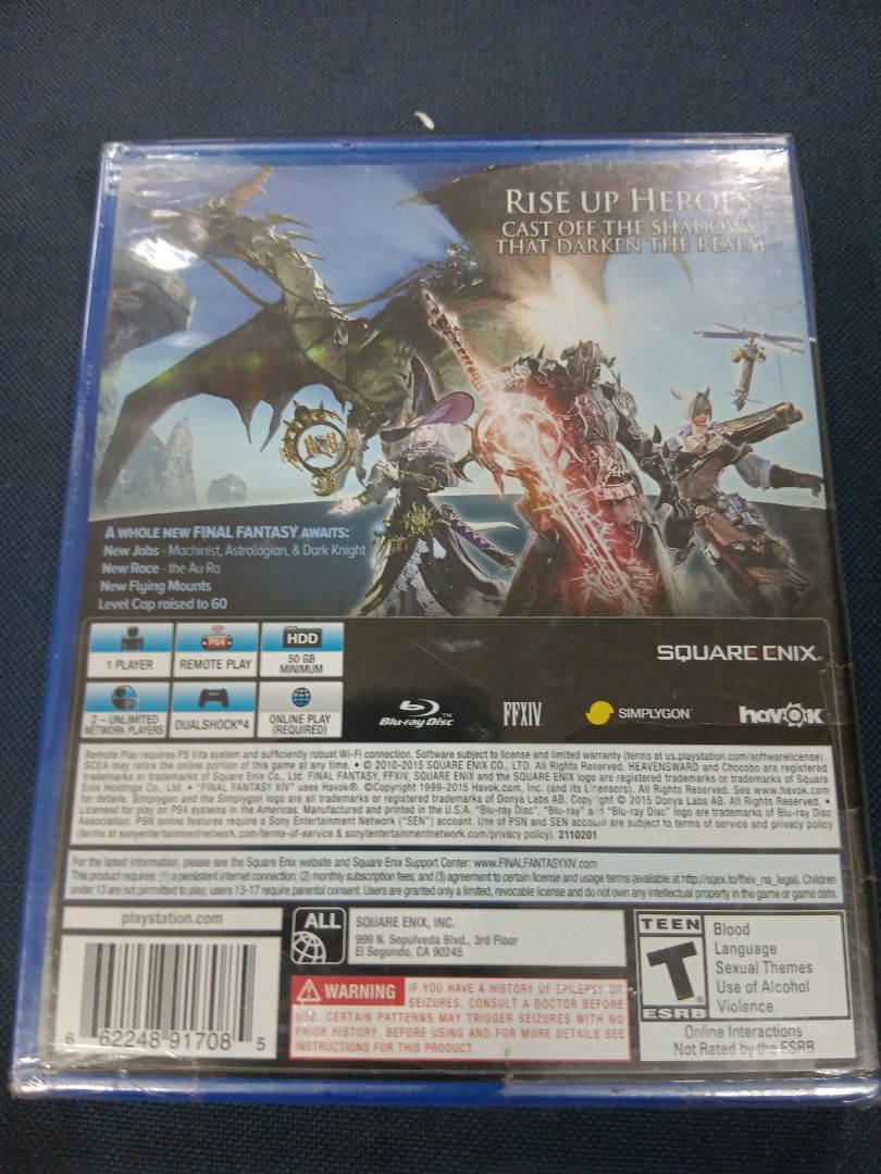 PS4 Heavensward Final Fantasy xiv (Category: PlayStation) located in Manila. Submitted by ayinong0453384 (Listing ID 1299697022, Image 2). Description: item is in excellent condition mint pm for order.