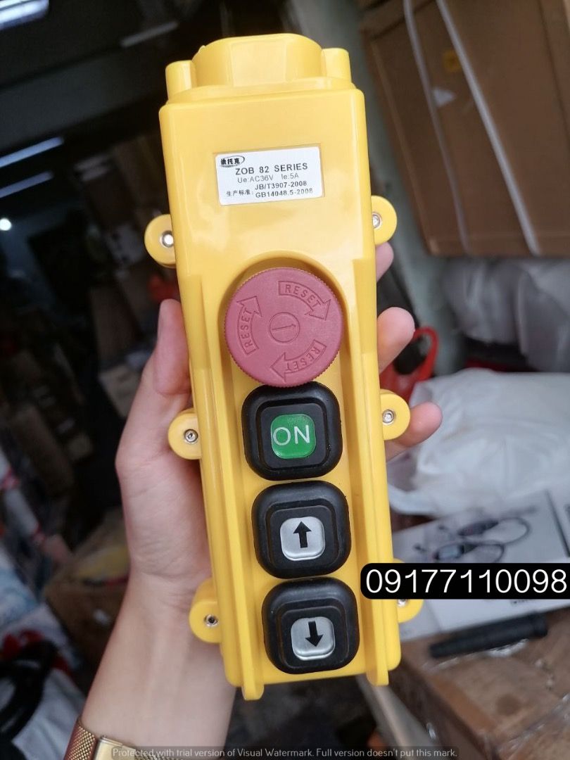 Push Button for Electric Hoist (Category: Construction Tools & Equipment) located in Manila. Submitted by joeyroque09 (Listing ID 1299640501, Image 1). Description: push button for electric hoist Specs: 2 way up down Price: 2,200/pc .