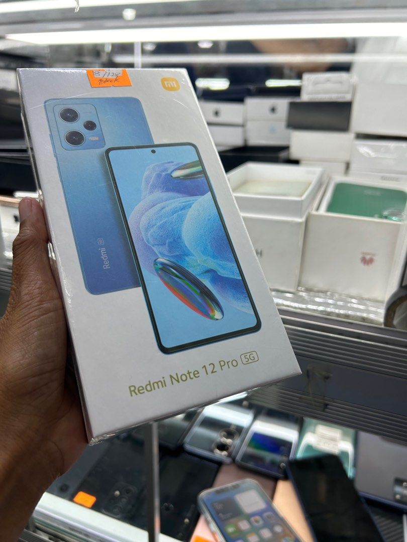 Redmi Note 12 Pro 5g 128gb ‘ 8g ram (Category: Xiaomi) located in San Juan City. Submitted by AshleyandLynGeneralmerchandise (Listing ID 1299658431, Image 3). Description: We accept trade in Credit card / Home Credit Shipping Meet ups / Delivery Fb page: Ashley & Lyn.