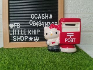 sanrio ceramic post mailbox coinbank hello kitty