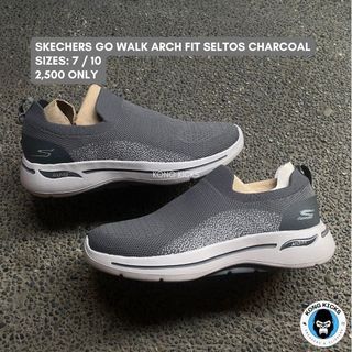 SKECHERS GO WALK ARCH FIT SELTOS CHARCOAL SIZES: 7 / 10 2,500 ONLY