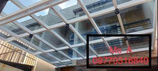 Solid sheet polycarbonate skylight roof