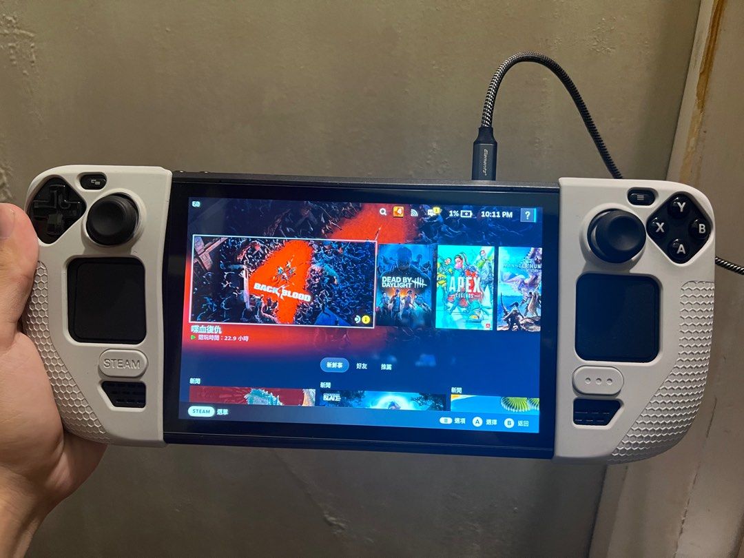 steam deck LCD 1TB 95新自行改裝透明RGB背板, 電子遊戲, 電子遊戲機 