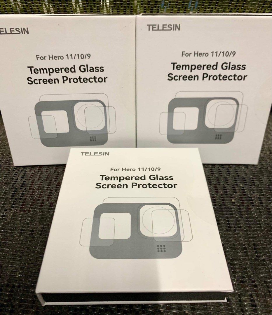 TEMPERED GLASS for GOPRO (Category: Camera Bags & Carriers) located in Makati City. Submitted by marizacost86218 (Listing ID 1299662880, Image 1). Description: ￼TELESIN TEMPERED GLASS FOR GoPro HERO 9 10 11 ACTION CAMERA Features: - 3in1 Tempered Glass for HERO 9 10 11 - High optical transmittance and show realistic color of the camera. - 9H High-hardness tempered glass, explosion-proof and shock-proof. - Effectively prevent scratch and crack fro