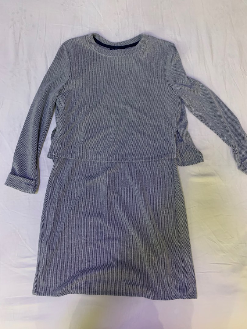 Topshop striped open back dress on sale