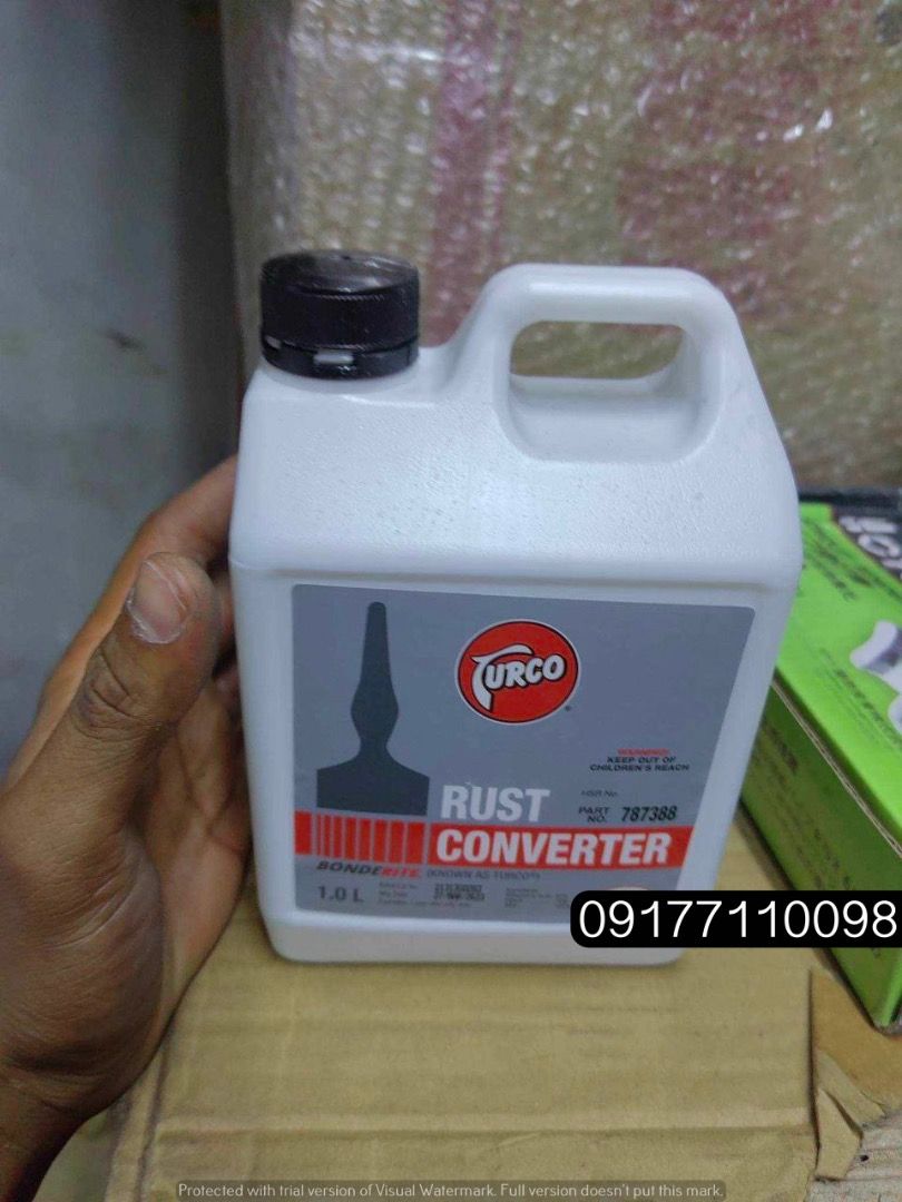 Turco Rust Converter (Category: Industrial Equipment) located in Manila. Submitted by joeyroque09 (Listing ID 1299659733, Image 2). Description: Turco Rust Converter Specs: 1Liter Price: 480/liter .