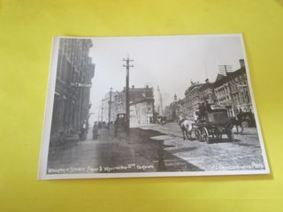 VINTAGE 1887 TORONTO Canada Postcard , Coffin Block , Front Wellington & Church Sts. intersection