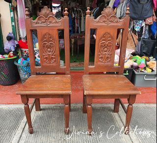 Vintage Carved Wooden Chair Set (SUPER SALE!)
