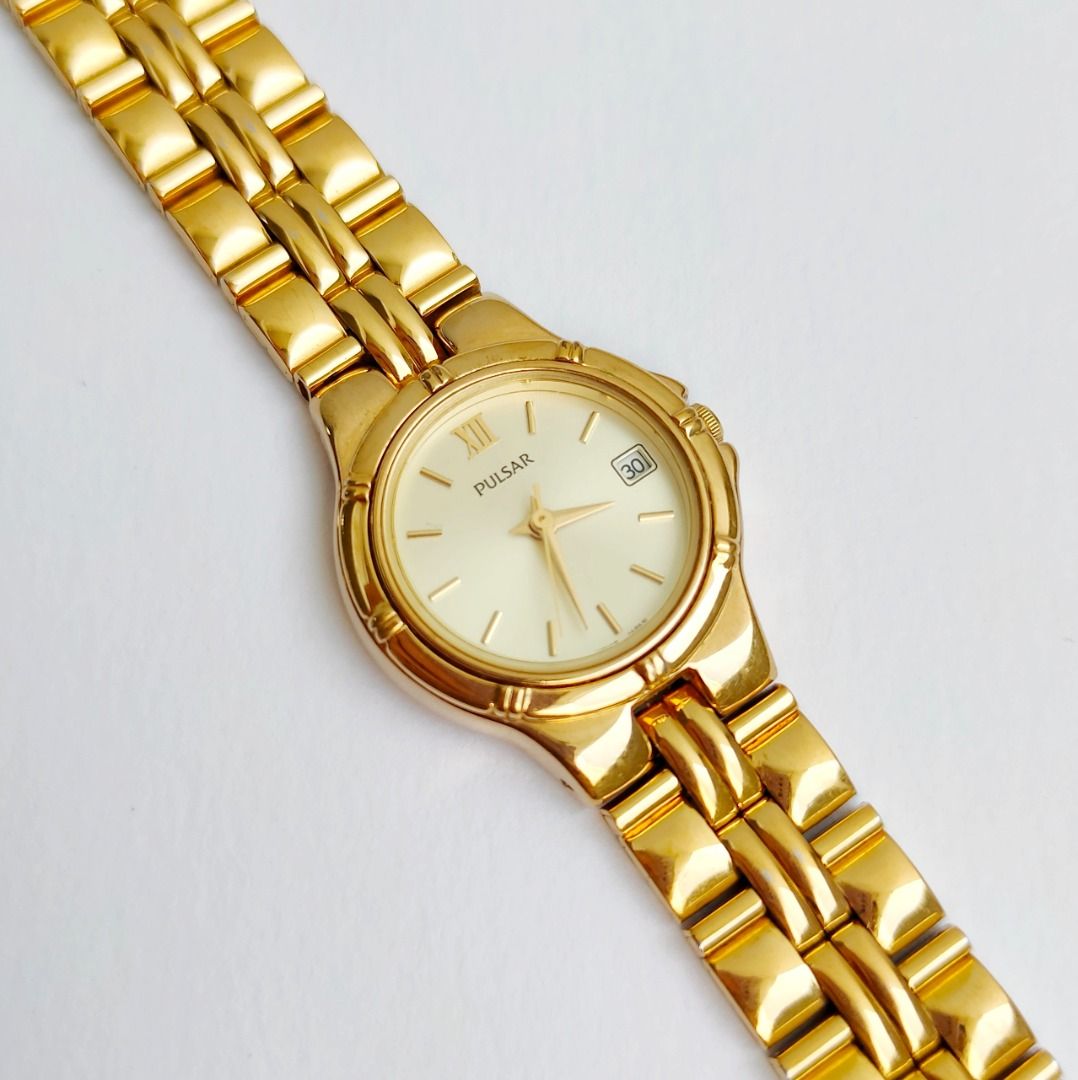 Pulsar gold watch on sale