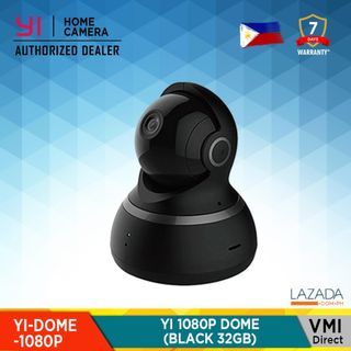 YI Dome Security Camera 1080p HD Pan/Tilt/Zoom 2.4G IP Surveillance System, Optional 24/7Emergency