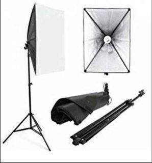 1 set with stand Soft box 50*70cm photography  ( bukod price ng bulb )