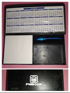 (2008) PNB GEN Memo Pad Stationary Set with Mini Calendar and Pen Commemorative Memorabilia Philippine National Bank