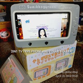 2IN1 SAN-X TV TYPE PHONE AND TISSUE HOLDER • JAPAN SURPLUS