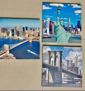 3 pcs Frame Wall Home decor Statue of Liberty New York USA