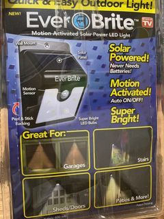 3 pcs Motion activated Solar Powered Light Ever briteAs seen on tv
