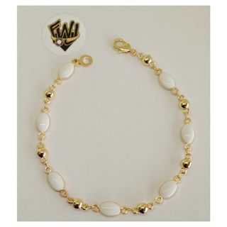 70% off. Gold Plated Link Beads Bracelet. 6mm 8inch.