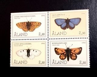Aaland 1994 - Butterflies - The 10th Anniversary of Aaland Stamps 4v. (mint) COMPLETE SERIES