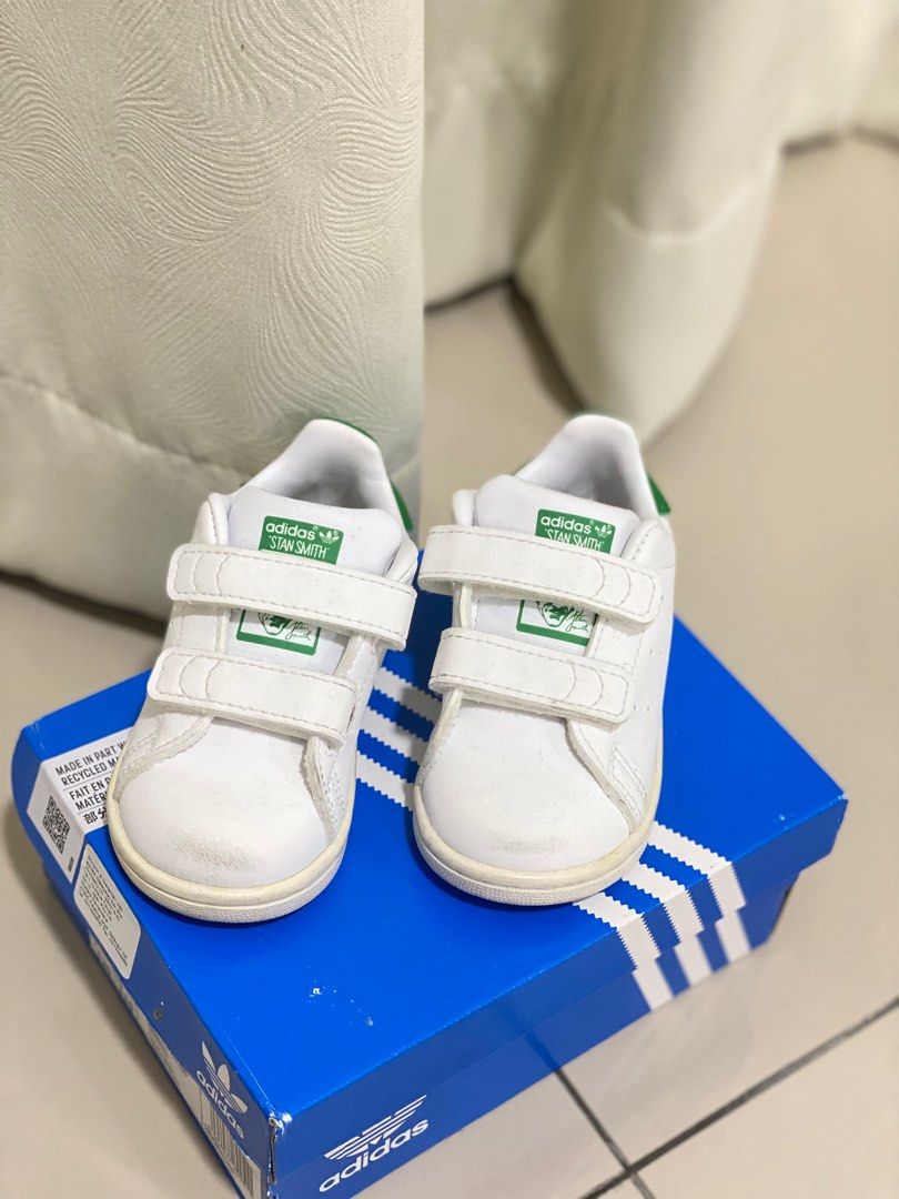 Adidas Stan Smith Kids Infant Shoes Original UK4, Babies & Kids, Babies &  Kids Fashion on Carousell