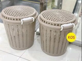 AESTHETIC LAUNDRY BASKET W/COVER