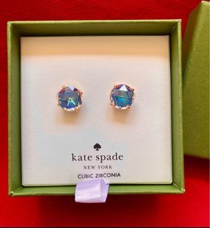 Authentic Kate Spade Sapphire Cubic Zirconia Stud Earrings