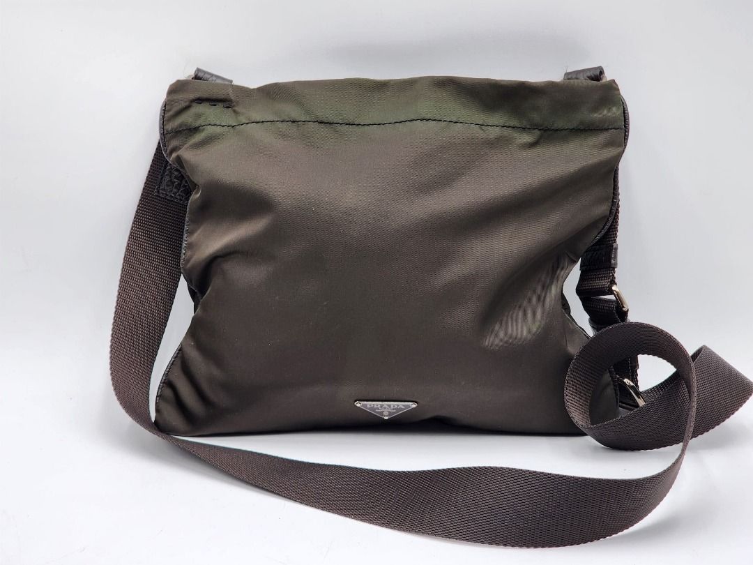 Authentic Prada Tessuto Army Green Nylon Crossbody Bag Luxury Bags Wallets on Carousell