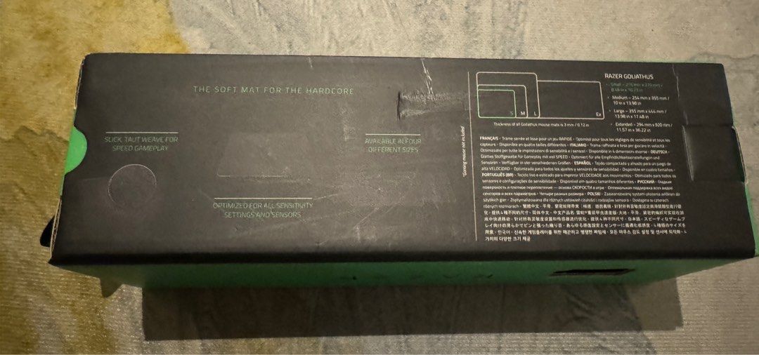 Authentic Razer Goliathus Speed Cosmic Edition (Category: Mouse & Mousepads) located in Quezon City. Submitted by saoirse027 (Listing ID 1299903660, Image 3). Description: Authentic Guaranteed Razer Goliathus Speed Cosmic Edition Mousepad Brand new MOP: Gcash.