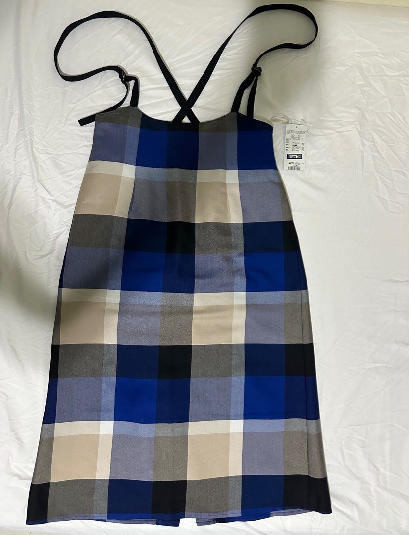 Blue label Crestbridge checked blue skirt, Women 