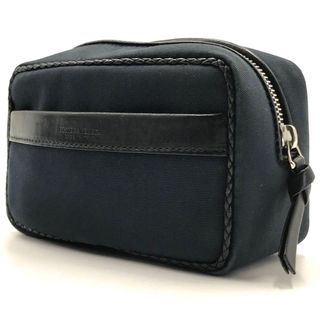 Bottega Veneta Pouch Second Bag Intrecciato Leather Black