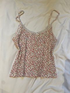 Brandy Melville Floral Coquette Tank Top