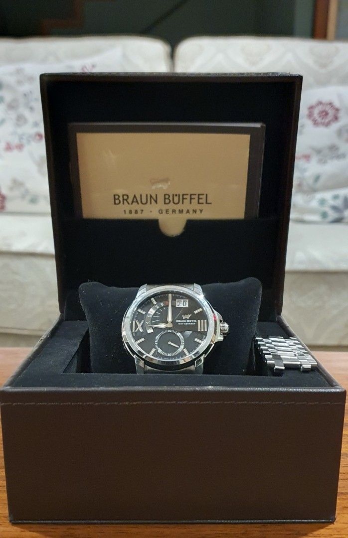 BRAUN BUFFEL 1887 Germany Black Dial Stainless Steel Watch