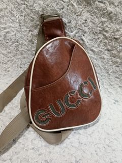 Brown leather Cross Body Bag for Men