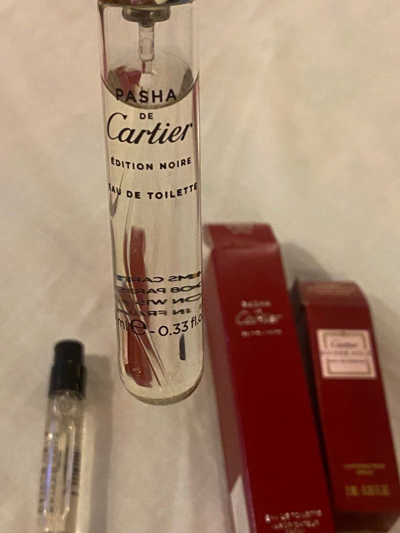 CARTIER PASHA Perfume 10ml (Category: Fragrance & Deodorants) located in Pasig City. Submitted by declutterwithmaria (Listing ID 1299923138, Image 2). Description: With free 2ML Baiser Vole scent Sprayed few times Not my scent.