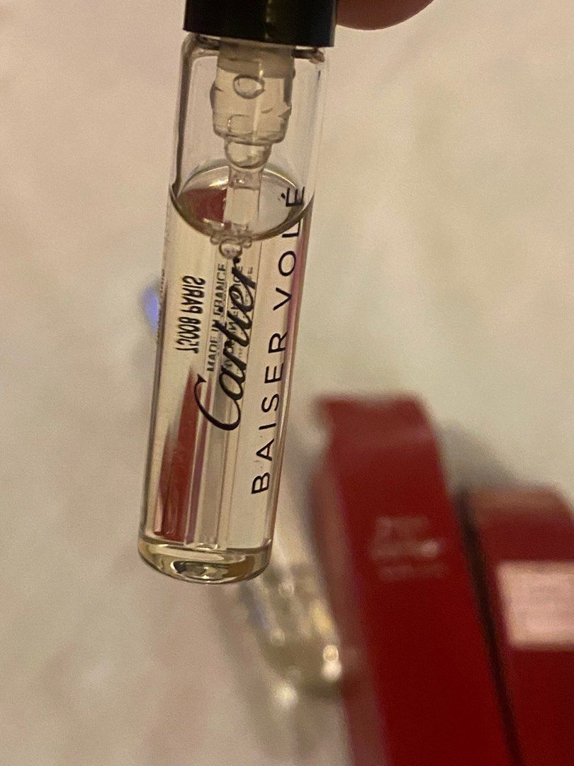 CARTIER PASHA Perfume 10ml (Category: Fragrance & Deodorants) located in Pasig City. Submitted by declutterwithmaria (Listing ID 1299923138, Image 3). Description: With free 2ML Baiser Vole scent Sprayed few times Not my scent.
