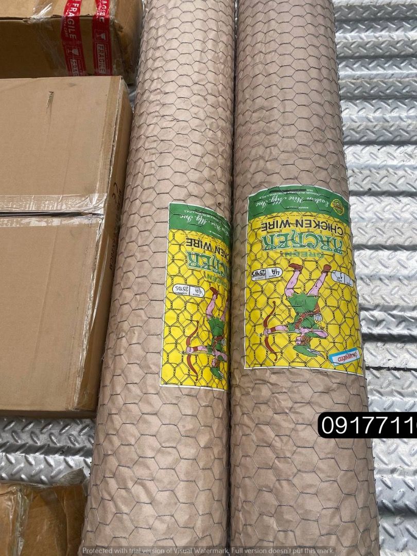 Chicken Wire Mesh (Category: Construction & Building Materials) located in Manila. Submitted by joeyroque09 (Listing ID 1299831677, Image 1). Description: Chicken Wire Mesh Specs: 1mm x 1x1 x 4ft x 25yards Price: ₱ 1,980/roll .